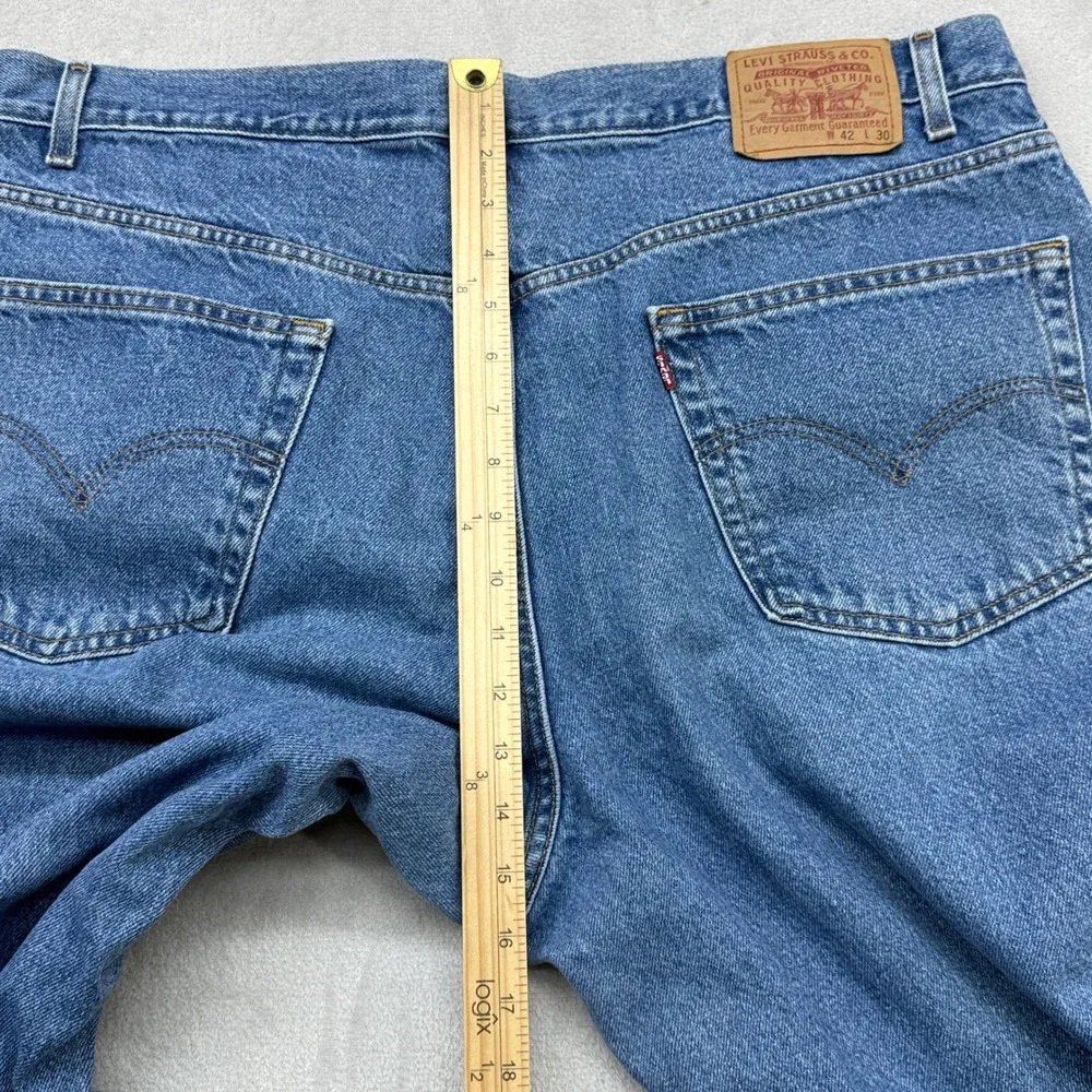 VTG Levi's 550 Relaxed Straight Leg Jeans Mens 42x30 Blue Medium Wash Denim Y2K